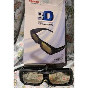 TOSHIBA ACTIVE 3D TV SHUTTER GLASSES. With Box. Glasses Only